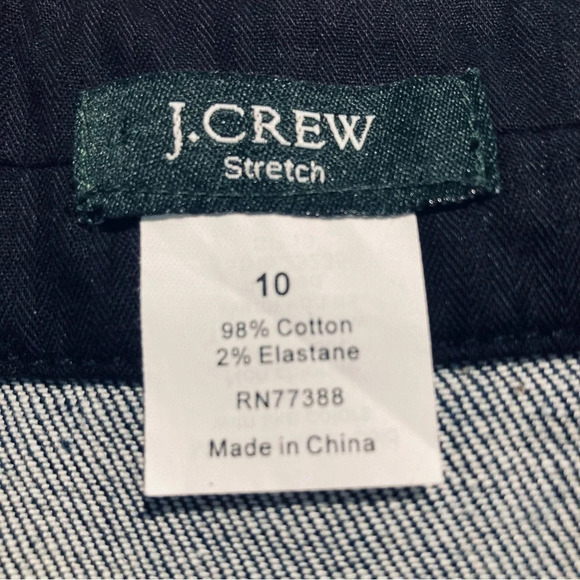 J CREW Sz 10 Stretch Pockets Double Slit in  Back Soft Denim Pencil Skirt - Picture 7 of 7